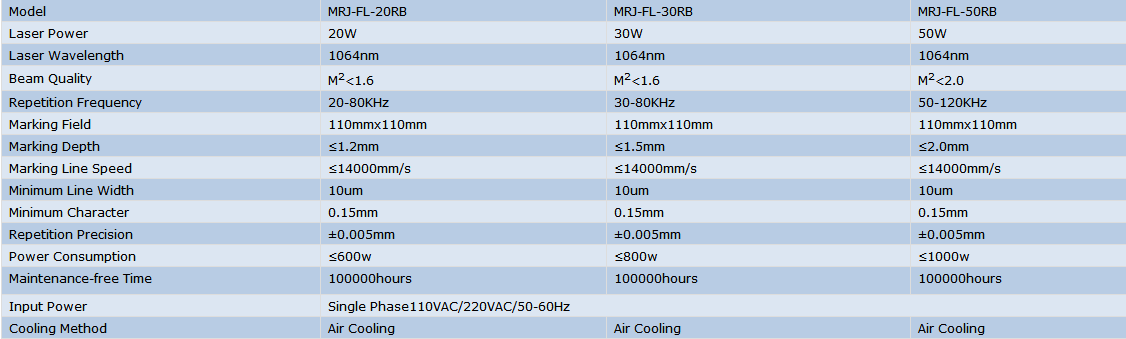MRJ-FL-20RB Hand-held Fiber Laser Marking Machine