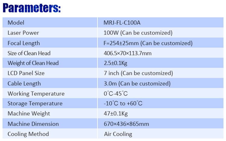 MRJ-Laser 500W cleanlaser أداة مماثلة التنظيف بالليزر إزالة الصدأ