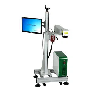 20W 30W عبر الإنترنت آلة وسم ألياف الليزر الطائرة